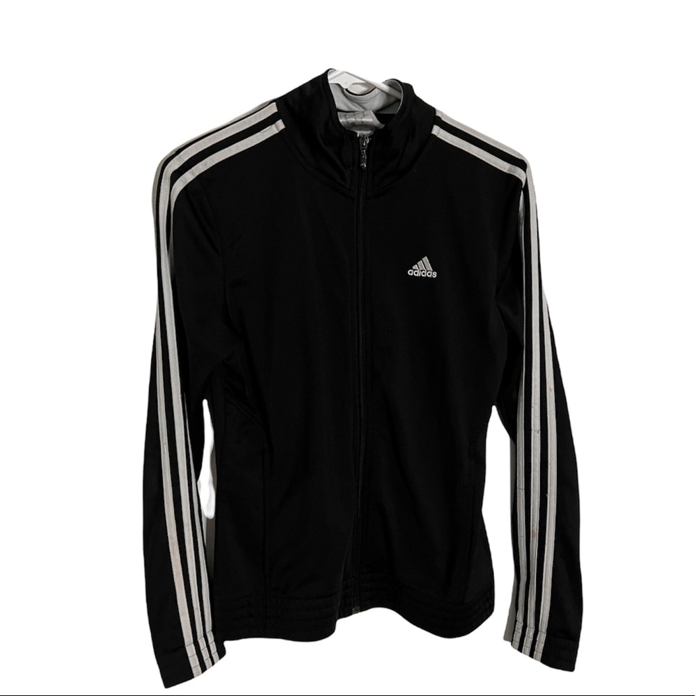 Adidas Essentials 3-Stripes Track Jacket in Black
Size Small.
